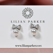 Load image into Gallery viewer, Annabelle Bow Pearl Earrings
